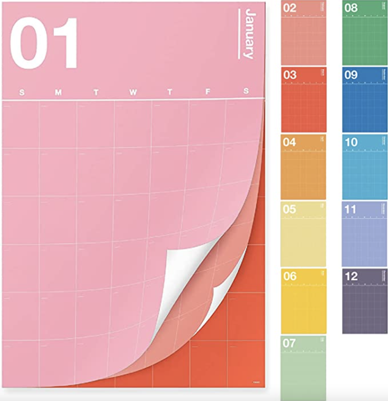 12 Month Minimalist Wall Planner